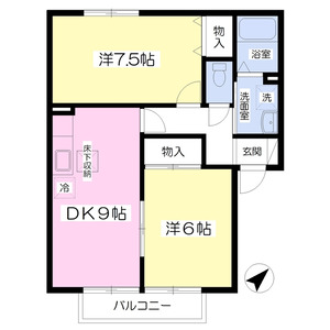 2DK 間取り図
