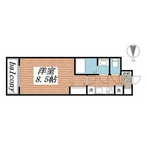 1K 間取り図