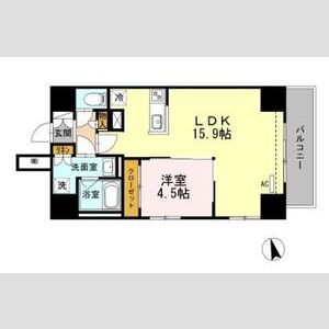 1LDK 間取り図