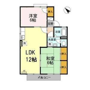 2LDK 間取り図