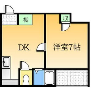 1DK 間取り図