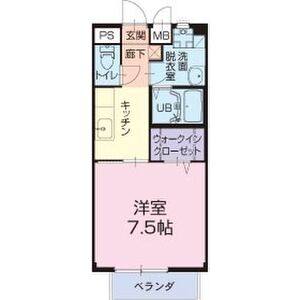1K 間取り図