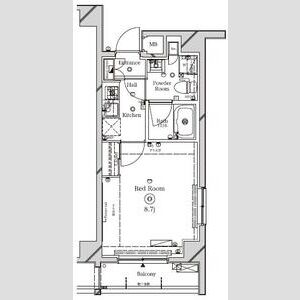 1K 間取り図