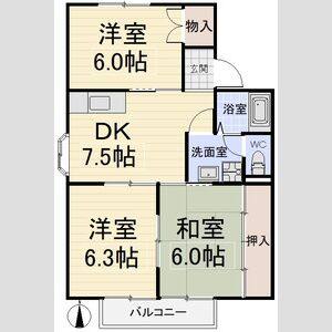 3DK 間取り図