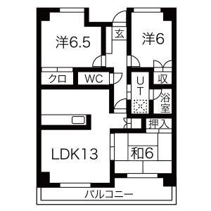 3LDK 間取り図