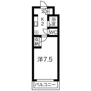 1K 間取り図