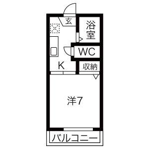 1K 間取り図