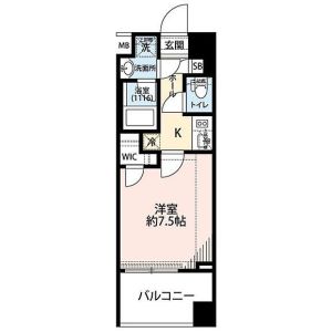 1K 間取り図