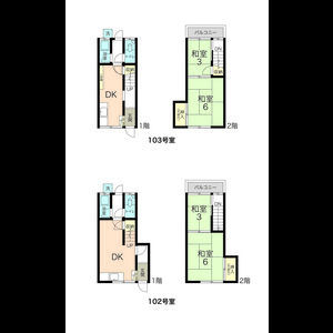2DK 間取り図