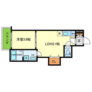 1LDK 間取り図