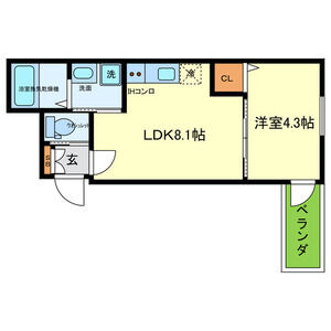 1LDK 間取り図