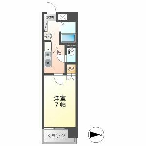 1K 間取り図