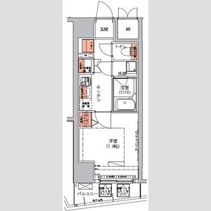 1K 間取り図