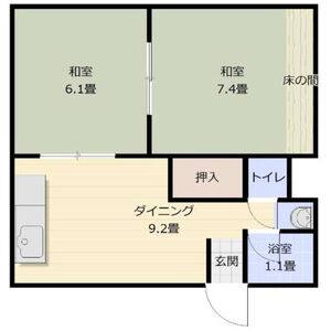 2DK 間取り図