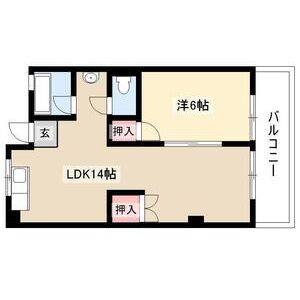 2DK 間取り図