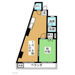 1LDK 間取り図