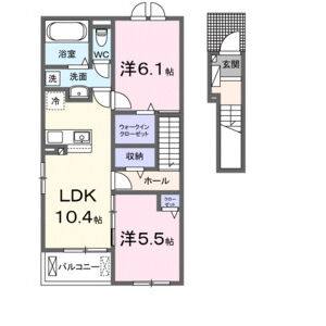 2LDK 間取り図