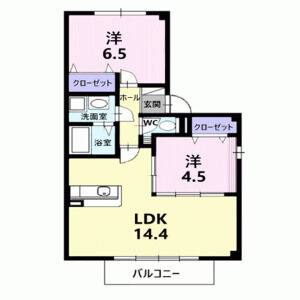 2LDK 間取り図