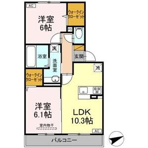 2LDK 間取り図