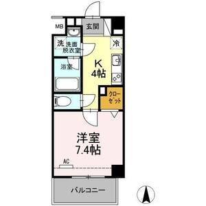 1K 間取り図