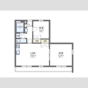 2LDK 間取り図