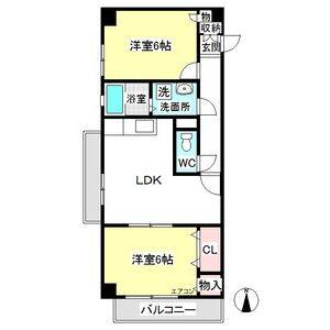 2DK 間取り図