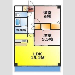 2LDK 間取り図