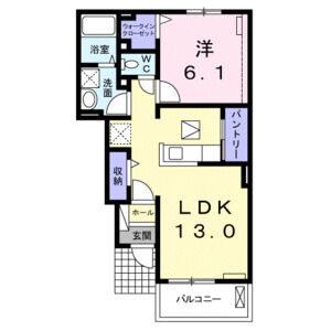 1LDK 間取り図