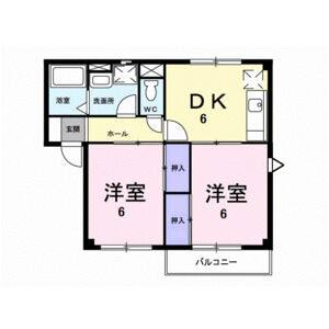 2DK 間取り図