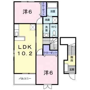 2LDK 間取り図