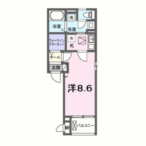 1K 間取り図
