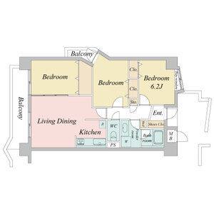 3LDK 間取り図