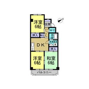 3DK 間取り図