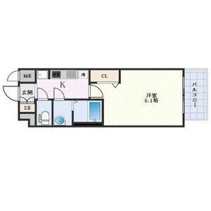 1K 間取り図
