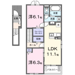 2LDK 間取り図
