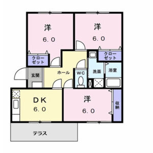 3DK 間取り図