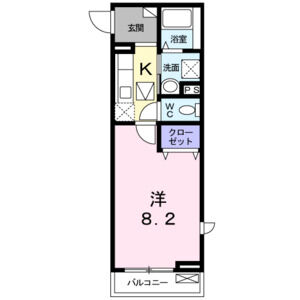 1K 間取り図
