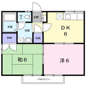 2DK 間取り図
