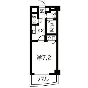 1K 間取り図