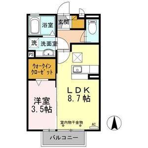 1LDK 間取り図