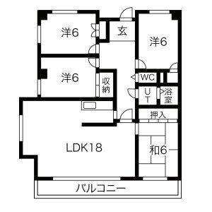 4LDK 間取り図
