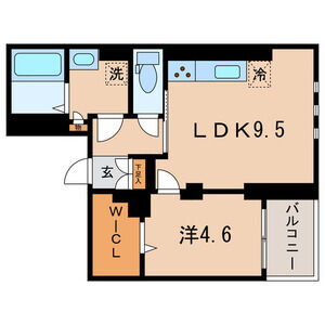 1LDK 間取り図