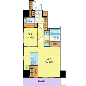 1LDK 間取り図