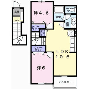 2LDK 間取り図