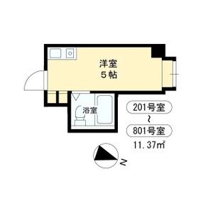 ワンルーム 間取り図
