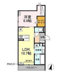 1LDK 間取り図