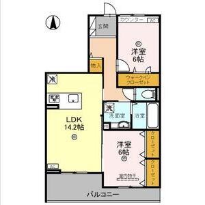 2LDK 間取り図