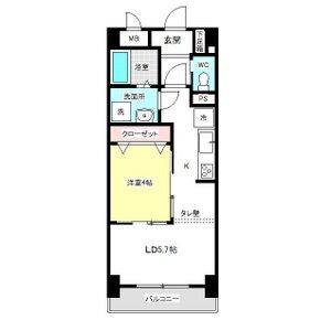 1LDK 間取り図