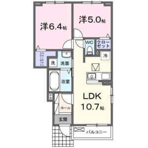 2LDK 間取り図