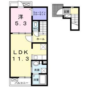 1LDK 間取り図